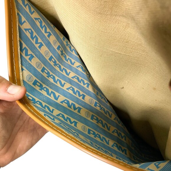 Vintage PAN AM Airlines Flight Carry-on Travel Canvas Tote Bag w/ Luggage Tags - Picture 11 of 15